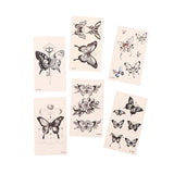 Lianfudai Waterproof Temporary Tattoo Sticker Black Rose Butterfly Flash Tattoos Totem Line Body Art Hand Fake Tatoos Women Men