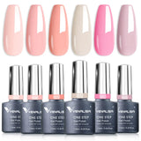 Lianfudai Venalisa Nail Gel Polish Jelly Color HEMA FREE Nude Pink Semi Permanent Soak Off UVLED Gel Nail Polish Sparkle Gel Varnish