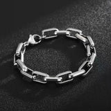 Lianfudai 316L Stainless Steel Hip Hop Thick Cable Chain Necklace Men Women Choker Punk Personality Internet Celebrity Street Accessories