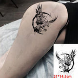 Lianfudai Animal God Cross Lion Waterproof Temporary Tattoo Sticker Jesus Crown Flash Tattoos Women Thorns Body Art Arm Fake Tatoo Men