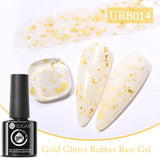 Lianfudai  7ml Nude Pink Glitter Rubber Base Gel Polish Sparking Sequins Semi Permanent Soak Off Nail Art Varnish All For Manicure