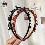 Lianfudai 2024 New Double Band Headbands for Women Hairstyle Fashion Non-Slip Hair Bands with Clips  Bezel Hair Hoop Hair Headwear