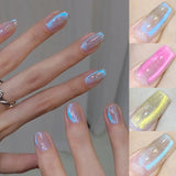 Lianfudai 10ml Cat Auroras Magnetic Gel Nail Polish Rainbow Crystal Nail Art Shiny Varnish UV Gel For Nail Art Design Manicure