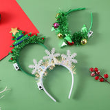 Lianfudai Christmas Headband with LED Lights Snowflake Xmas Tree Hair Band 2024 Christmas Decorations for Home Girls Women New Year Gifts