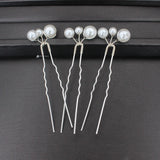 Lianfudai Fashion Metal U Shape Pearl Hairpin Clips Wedding Bridal Updo Ornaments Ancient Costume Modeling Hair Jewelry Accessories Gifts