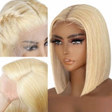 Lianfudai Blonde Bob Wig Human Hair 613 Bob Lace Front Wig Human Hair 13X4 Blonde lace Front Bob Wig Human Hair Pre Plucked 180% 12A