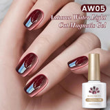 Lianfudai 10ml Auroras Blue Cat Magnetic Gel Nail Polish for Winter Nails Jelly Glass Water Light Varnis Semi Permanent Nail