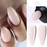 Lianfudai  15ML Quick Nail Extension Gel Glitter Pink Vernis Semi Permanent UV Gel Nail Polish Slip Solution Nail Art Prolong Gel