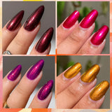 Lianfudai 7ML Gold Mirror Effect Metallic Gel Nail Polish Super Bright Chrome French Style Semi Permanent Soak Off Nail Varnish