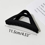 Lianfudai Large Black Hair Clip for Women Fashion French Elegant Hairgrips Korean Letter Hair Claw Clips Girls Hairpins Hair Accessories