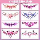 Lianfudai 8Pcs Set Sexy Succubus Temporary Tattoo Art Lasting Fake Tattoo for Woman Waist Sticker Hotwife Waterproof Tatuajes Temporales