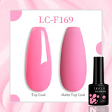 Lianfudai 7ML Aurora Top Coat Sparking Gel Nail Polish Semi Permanent UV Gel 2 In 1 Function Top Coat UV LED Nail Art Gel Varnish