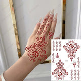 Lianfudai Henna Tattoo Stickers for Legs Waterproof Temporary Tattoos Women Mehndi Design Instant Fake Tattoo for Hand Sleeve Body Hena