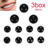 Lianfudai 3box Dental Tooth Gems Crystal Diamond Jewelry Teeth Jewelry Denture Acrylic As Teeth Decoration Dental Material