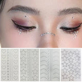 Lianfudai 3D Face Jewelry Love Diamond Stickers Face Body Rhinestones Sticker Star Eye Makeup Drill Fake Tattoo Party Festival Makeup