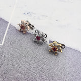 Lianfudai  Micro Dermal Anchor Top Skin Drivers Surface Dermal Piercing Flower Heads Charming CZ Implant Body Jewelry 14g