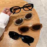 Lianfudai Vintage Oval Sunglasses Women Fashion Retro Female Sun Glasses New Trendy Luxury Brand Designer UV400 Lady Shades Eyewear