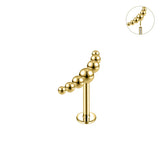 Lianfudai ZS 1PC 16G Rose Gold Plated Helix Piercing Earring Zircon Lip Stud Star Moon Labret Piercing Jewelry Crystal Lip Body Jewelry