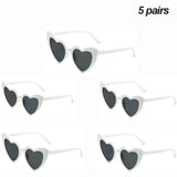 Lianfudai Summer Beach Sunglasses Women  Fashion Heart Shaped Glasses Girls Night Gift Bride To Be Glasses