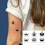 Lianfudai New Waterproof Temporary Tattoo Sticker Body Makeup Flame Finger Tattoos Smiley Black Square Rose Flower Art Flash Fake