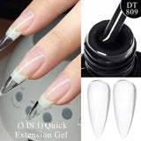 Lianfudai  7ml Dark Nude Rubber Base Gel Nail Polish Semi Permanent UV Gel LED Nail Art Varnish For Nails Manicure DIY Design