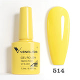 Lianfudai Venalisa Nail Gel Polish Jelly Color HEMA FREE Nude Pink Semi Permanent Soak Off UVLED Gel Nail Polish Sparkle Gel Varnish