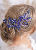Lianfudai Trendy Crystal Bridal Headband Rhinestone Wedding Headdress Hair Accessories for Women Headpiece Tiara Party Hair Jewelry