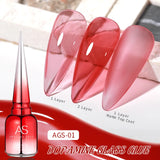 Lianfudai AS Jelly Gel Nail Polish Red Crystal Translucent Dull Color Nail Art Gel Semi Permanent Varnish Soak Off UV LED Gel Polish