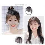 Lianfudai Fake Air Bangs Hair Styling Tools Hair Clip-In Extension Synthetic Hair Fake Fringe Natural False Hairpiece Women Clip In Bangs