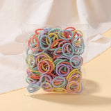 Lianfudai 100pcs Baby 2cm Colorful Rubber Band Does Not Hurt The Hair Small Thumb Ring High Elastic Thread Toddler Kids Scrunchies Set