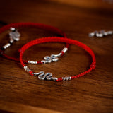 Lianfudai Chinese New Year of The Snake 2025 Bracelet New Year Red String Bracelet Chinese Zodiac Bracelet Snake Charms Handmade Bracelets