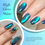 Lianfudai 10ml Auroras Blue Cat Magnetic Gel Nail Polish for Winter Nails Jelly Glass Water Light Varnis Semi Permanent Nail