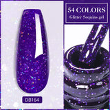 Lianfudai 7ml Reflective Glitter Gel Nail Polish Sparkling Glitter Semi Permanant Soak Off UV LED Gel Varnish For Manicure Nails Art DIY