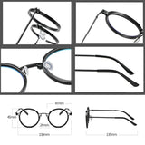 Lianfudai Vintage Round Metal Frame Anti Blue Light Blocking Glasses Women Men Fashion Optical Eyewear Reading Computer Eyeglasses