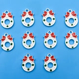 Lianfudai 10Pcs/Pack 11styles Christmas Charms Enamel Alloy Pendants Craft Supplies Beads Pendants For Jewelry Making Christmas Pendant