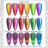 Lianfudai 7ML Ocean Blue Cat Magnetic Gel Nail Polish Sparkling Glimmer Gel Polish Semi Permanent UV Magnet Gel Varnish Nail Art