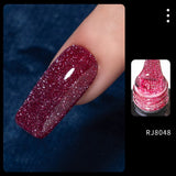 Lianfudai 10ml Glitter Gel Nail Polish Semi Permanent Sequins Soak Off UV Gel Colorful DIY Nail Art Gel Varnishes Free Shipping