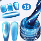 Lianfudai 10ml Auroras Blue Cat Magnetic Gel Nail Polish for Winter Nails Jelly Glass Water Light Varnis Semi Permanent Nail