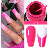 Lianfudai 5ML Colorful Reflective Glitter Liner Gel Polish Sparkling Painting Nail Polish Semi Permanent UV Gel Lines French Nail