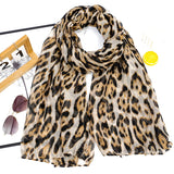 Lianfudai A fashionable voile leopard print soft thin women's scarf shawl