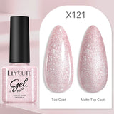 Lianfudai 7ml Metallic Gel Nail Polish Red Chrome Effect Soak Off UV Gel Varnish Semi Permanent Nail Art Manicure Base Top Coat