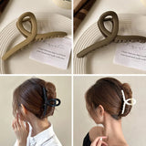 Lianfudai 2024 Women Hair Clip Cross Matte Hairpin Fashion French Elegant Hairgrips Large Hair Claw Clips Girls Korean Hair Accessories