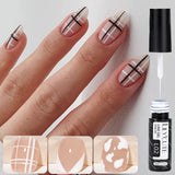 Lianfudai Rose Gold Silver Metallic pull Liner Gel Nail Polish French Super bright Mirror Drawing Graffiti Nail Art Painting Gel