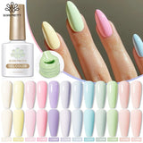 Lianfudai Sweet Spring Summer Color Gel Nail Polish 10ml Light Pink Green Yellow Long Lasting Varnis Semi Permanent For Nails