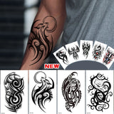 Lianfudai Totem Temporari Tattoos Sticker Sexy Body Art Tattoo Arm Legs Sleeve Fake Tattoo for Women Tattoo Temporary Waterproof for Hand