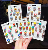 Lianfudai New 10pcs Cute Girls Earrings Ear Clip No Ear Hole Flower Earrings Children Princess Girls Birthday Gifts Kids Accessories