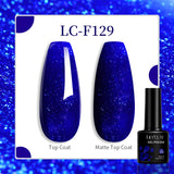 Lianfudai 7ML Gold Mirror Effect Metallic Gel Nail Polish Super Bright Chrome French Style Semi Permanent Soak Off Nail Varnish