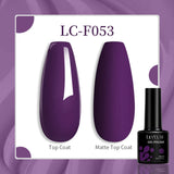 Lianfudai 7ML Auroras Top Coat Purple Sparking Auroras Gel Nail Polish Nail Art Vernis Semie Permanent Uv Gel Function Top Coat