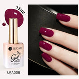 Lianfudai 15ml Wine Cherry Red Jelly Gel Nail Polish Christmas Nails Art Gel Polish Translucent Nail Gel for Winter Manicure Art