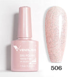 Lianfudai Venalisa Nail Gel Polish Jelly Color HEMA FREE Nude Pink Semi Permanent Soak Off UVLED Gel Nail Polish Sparkle Gel Varnish